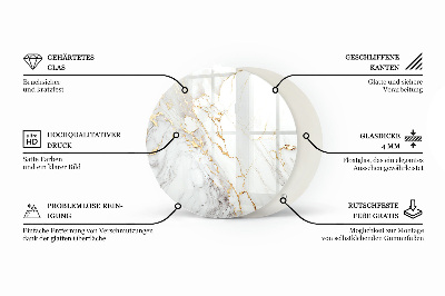 Glas bordplade med tryk Dekorative mosaikker med detaljer