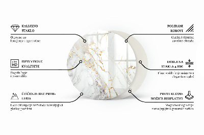 Glas bordplade med tryk Dekorative mosaikker med detaljer