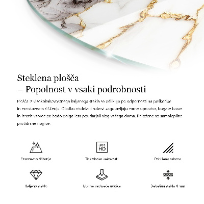 Glas bordplade med tryk Dekorative mosaikker med detaljer