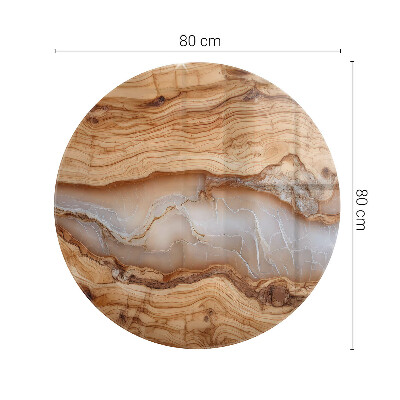 Glas bordplade med tryk Træ i harmoni med harpiks
