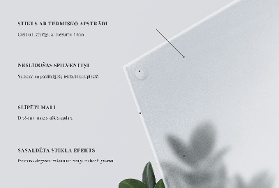 Rektangulær glas bordplade Halvgennemsigtig