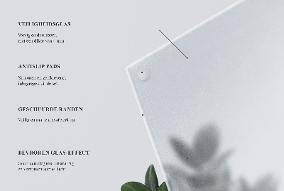 Rektangulær glas bordplade Halvgennemsigtig