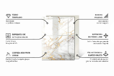 Rektangulær glas bordplade med tryk Ensartet elegant sort