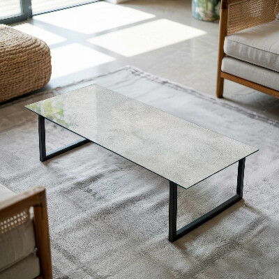 Rektangulær glas bordplade med tryk Ridser på betonoverfladen