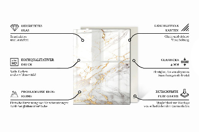 Dekorativ glas bordplade med tryk Dekorative mosaikker med detaljer