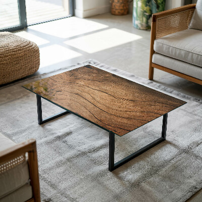 Rektangulær glas bordplade Stilfuldt skovmotiv