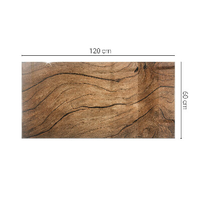 Rektangulær glas bordplade Stilfuldt skovmotiv