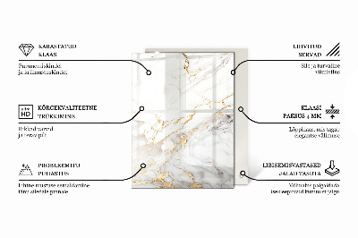 Rektangulær glas bordplade Stilfuldt skovmotiv
