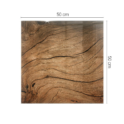 Rektangulær glas bordplade Stilfuldt skovmotiv