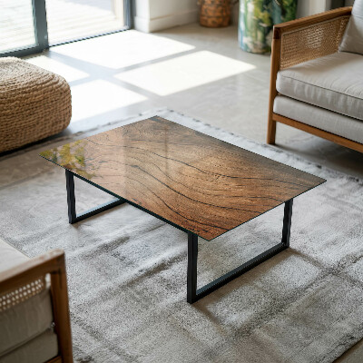 Rektangulær glas bordplade Stilfuldt skovmotiv