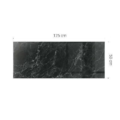 Rektangulær glas bordplade med tryk Marmor med fine årer