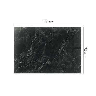 Rektangulær glas bordplade med tryk Marmor med fine årer