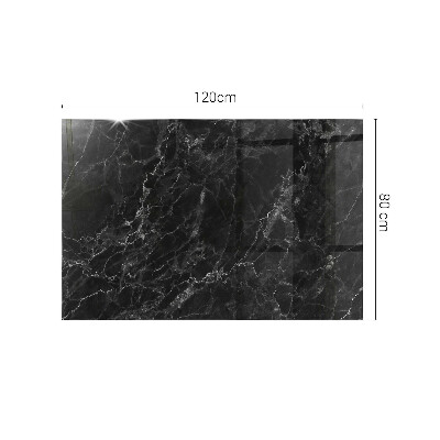 Rektangulær glas bordplade med tryk Marmor med fine årer