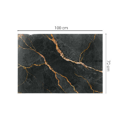 Rektangulær glas bordplade Marmorårer i designet