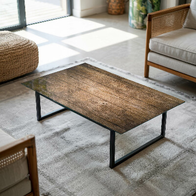 Rektangulær glas bordplade Økologisk træstruktur