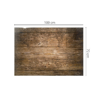 Rektangulær glas bordplade Økologisk træstruktur