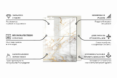 Rektangulær glas bordplade Økologisk træstruktur