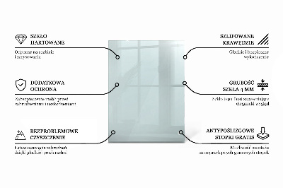 Rektangulær glas bordplade gennemsigtig