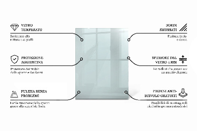 Rektangulær glas bordplade gennemsigtig