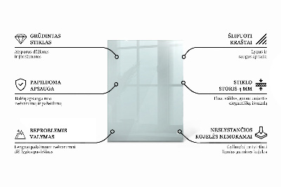 Rektangulær glas bordplade gennemsigtig