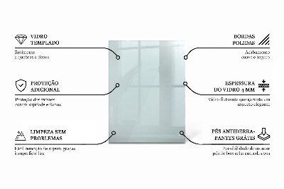 Rektangulær glas bordplade gennemsigtig