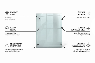 Rektangulær glas bordplade gennemsigtig