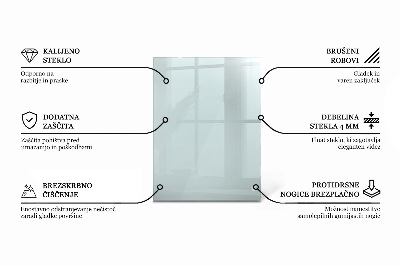 Rektangulær glas bordplade gennemsigtig
