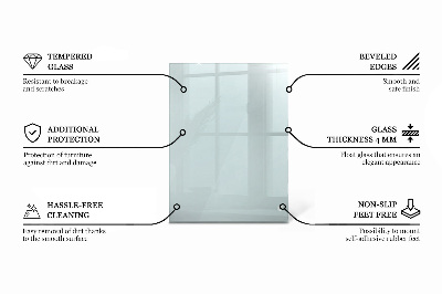 Rektangulær glas bordplade gennemsigtig