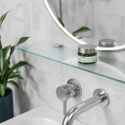 Badeværelseshylde i hærdet glas Halvgennemsigtig