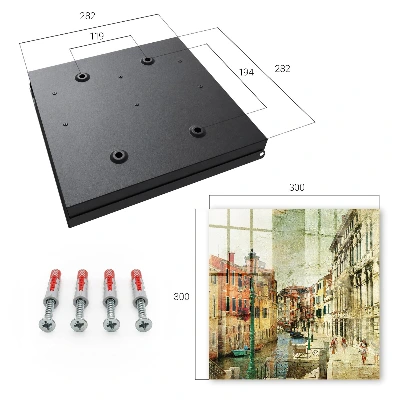 Nøgleskab Farverig by