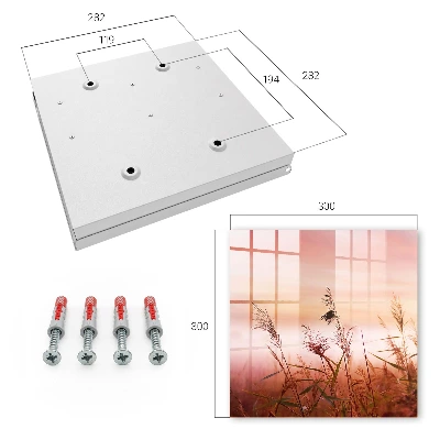Nøgleskab med motivet Græsser ved daggry