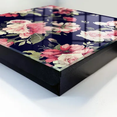 Nøgleskab til hjemmet med romantisk blomstermotiv