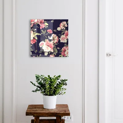 Nøgleskab til hjemmet med romantisk blomstermotiv