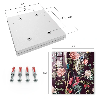 Nøgleskab til hjemmet Blomster og fugle