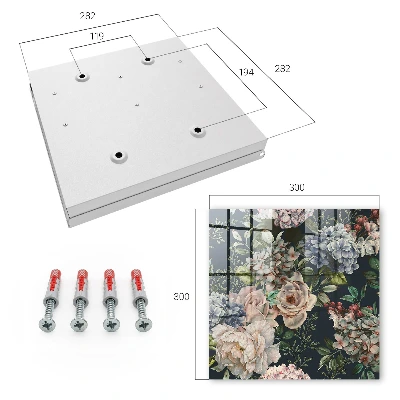 Nøgleboks Blomstermønster