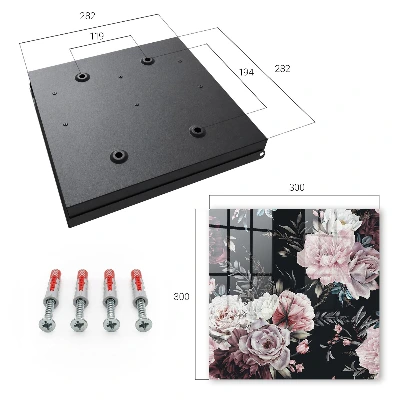 Nøgleskab med blomstercharme