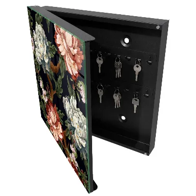 Nøgleskab med motiv af naturens blomster