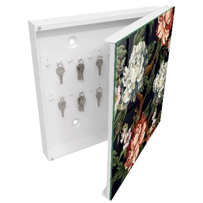Nøgleskab med motiv af naturens blomster