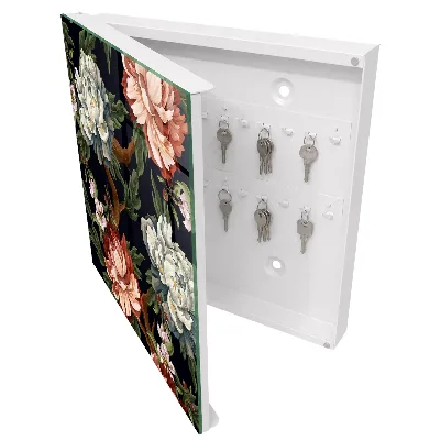 Nøgleskab med motiv af naturens blomster
