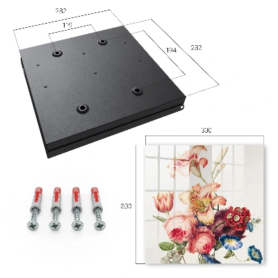 Nøgleboks med farverigt blomstermotiv