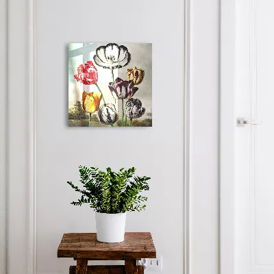 Nøgleskab Retro tulipaner