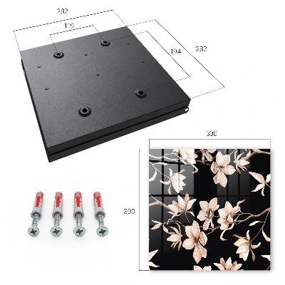 Nøgleskab Cremefarvede blomster
