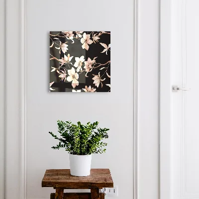 Nøgleskab Cremefarvede blomster