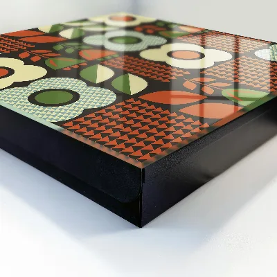 Nøgleskab med motiv af muntre blomster