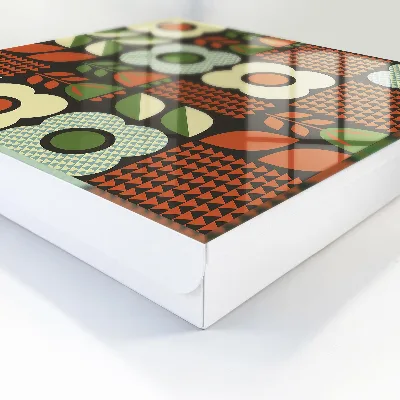 Nøgleskab med motiv af muntre blomster