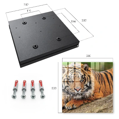 Nøgleskab med motiv af hvilende tiger