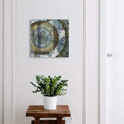 Nøgleskab med geometrisk mandala-motiv