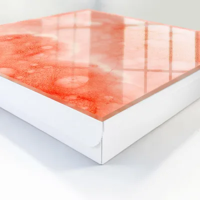Nøgleboks med abstrakt orange motiv