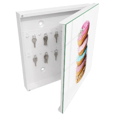 Nøgleskab til hjemmet Farverige donuts