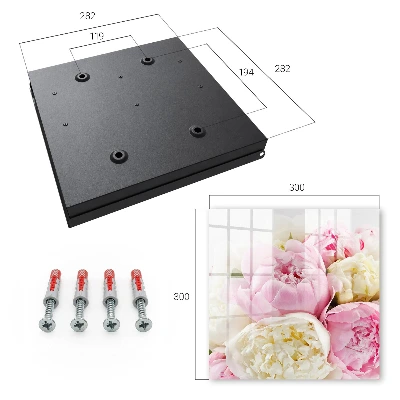 Nøgleskab til hjemmet med motiv af pastelblomster